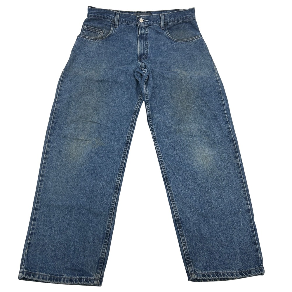 Levi's SilverTab Baggy Fit Jeans Mens 34x32 Blue Vintage Y2K Made in USA